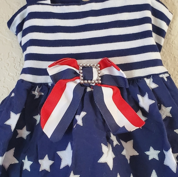 YoungLand Red white & Blue 4th of July Summer Dress Size 3T - Picture 2 of 4